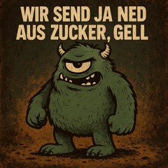 Wir sind net aus Zucker gell.