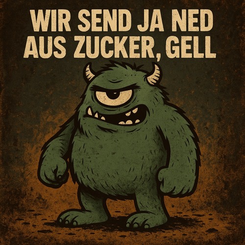Wir sind net aus Zucker, gell.