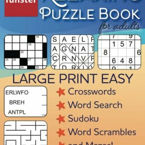 Stream funster relaxing puzzle book for adults large print easy