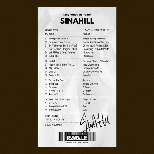 stay tuned at home #05 : SINAHILL