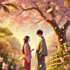 Meeting of flowers and love