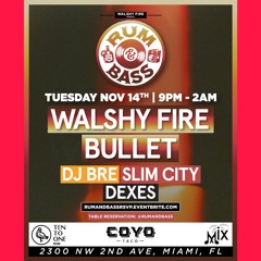 RUM & BASS @ COYO TACO 11-14-23 - DJ BRE, DJ BULLET, WALSHY FIRE & SLIM CITY