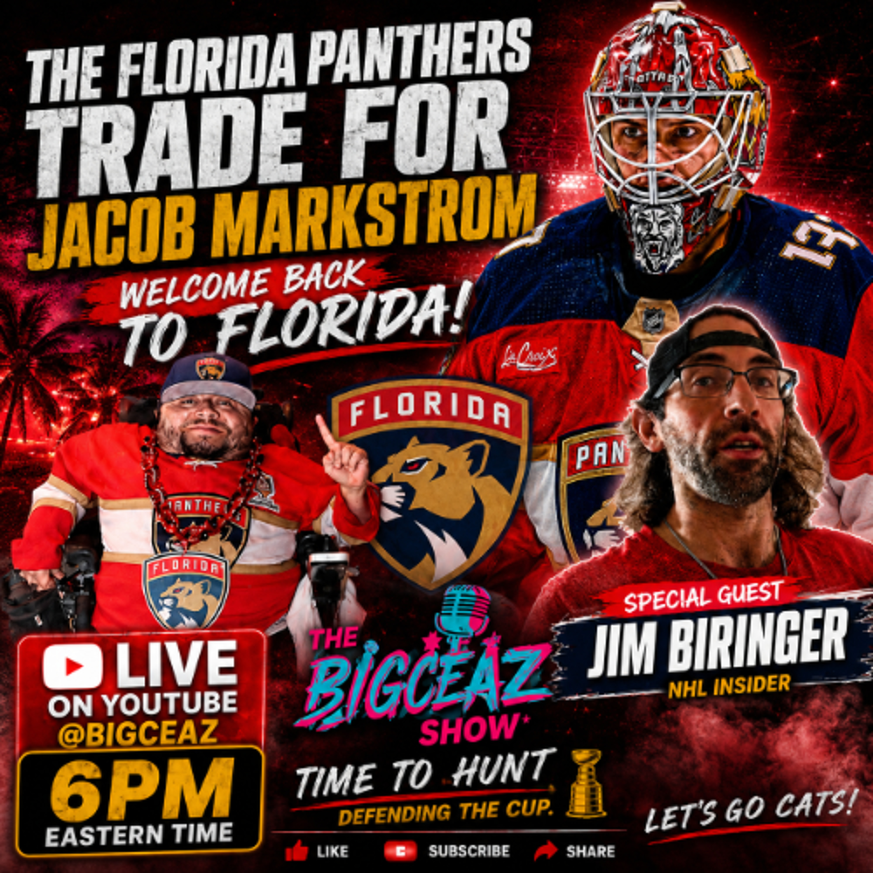 Florida Panthers Make a Splash! Jacob Markstrom Returns to Sunrise | Special Guest Jim Biringer episode artwork