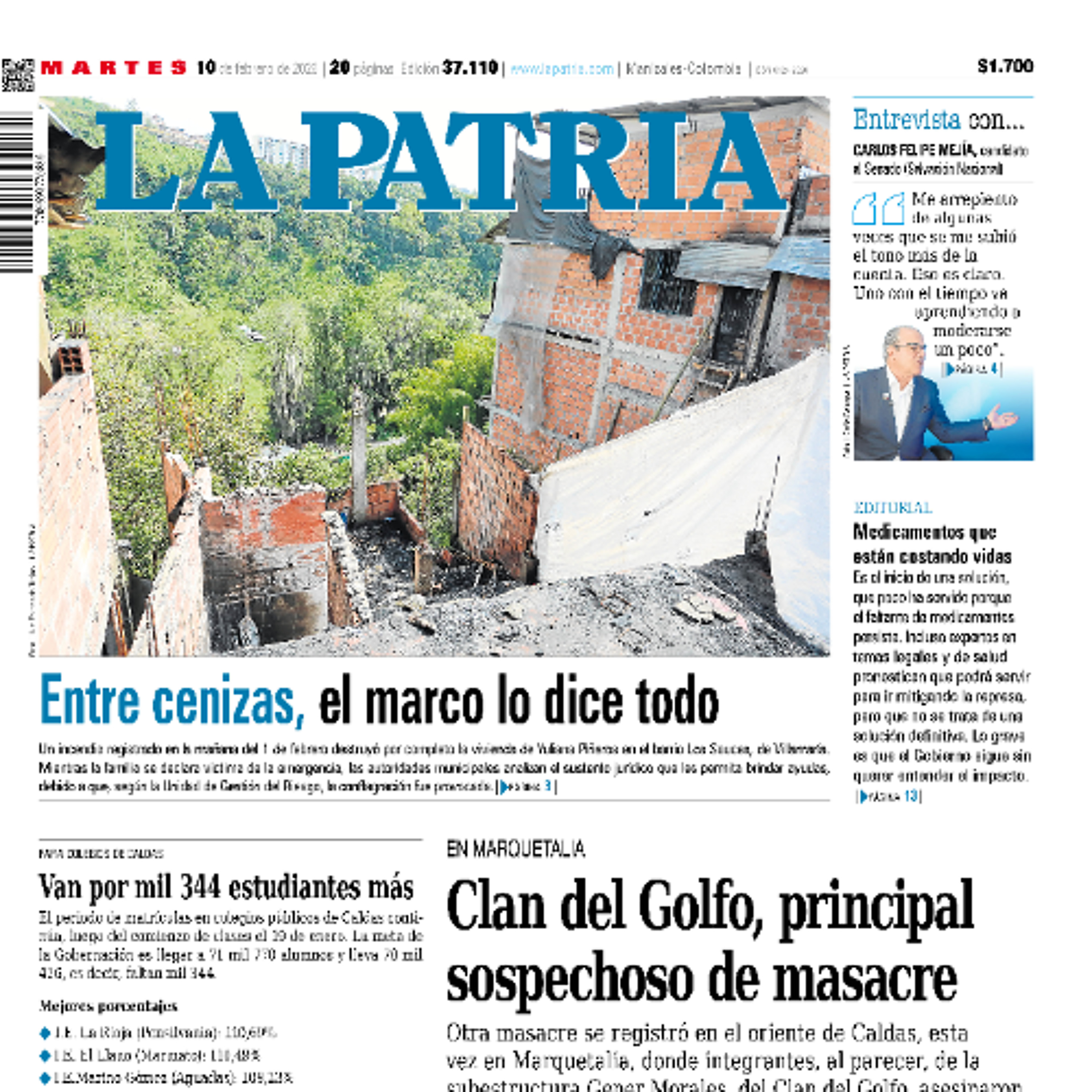 1. Titulares del informativo de la mañana - 10 de febrero