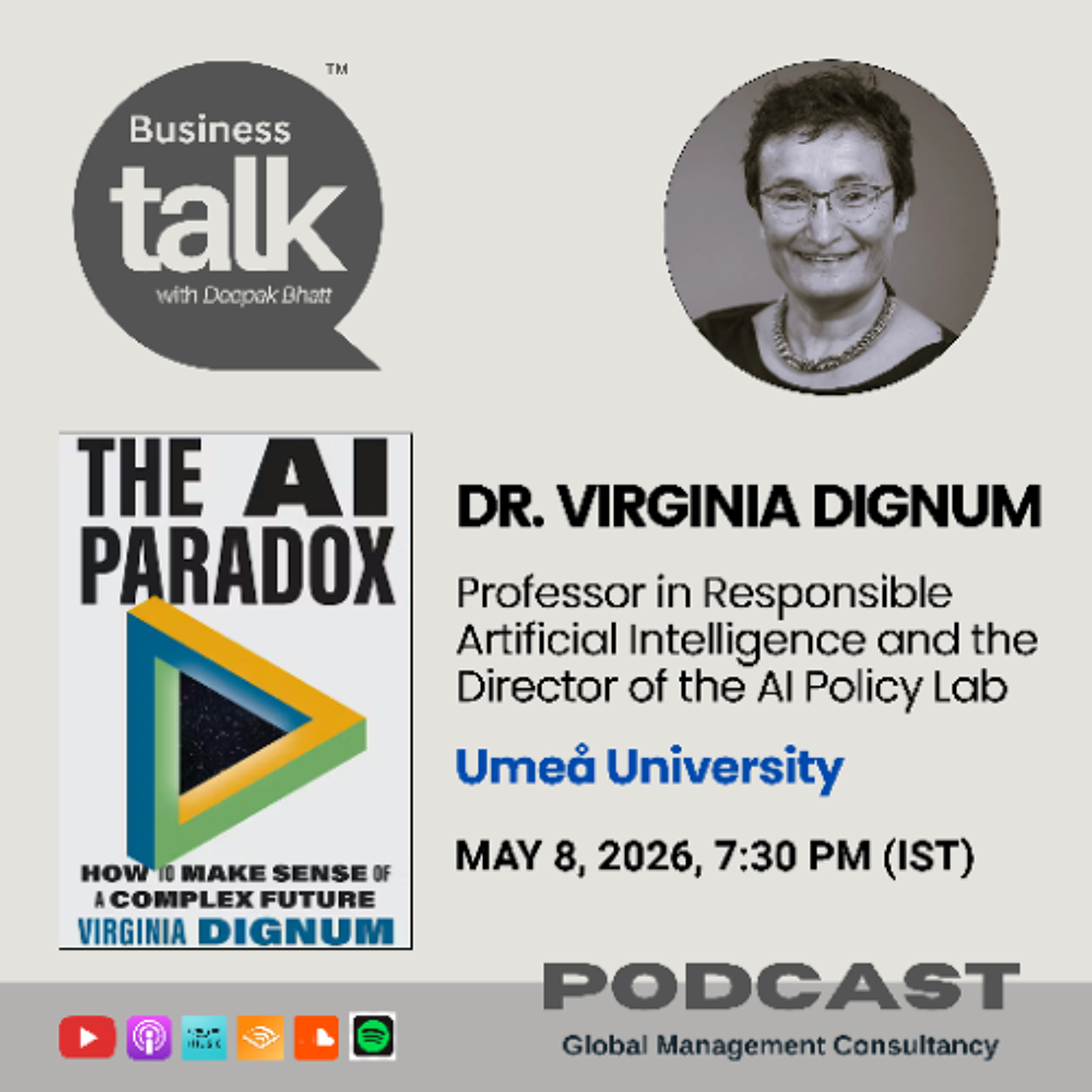 Can AI and Human Intelligence Coexist? | Prof. Virginia Dignum, Umeå University episode artwork