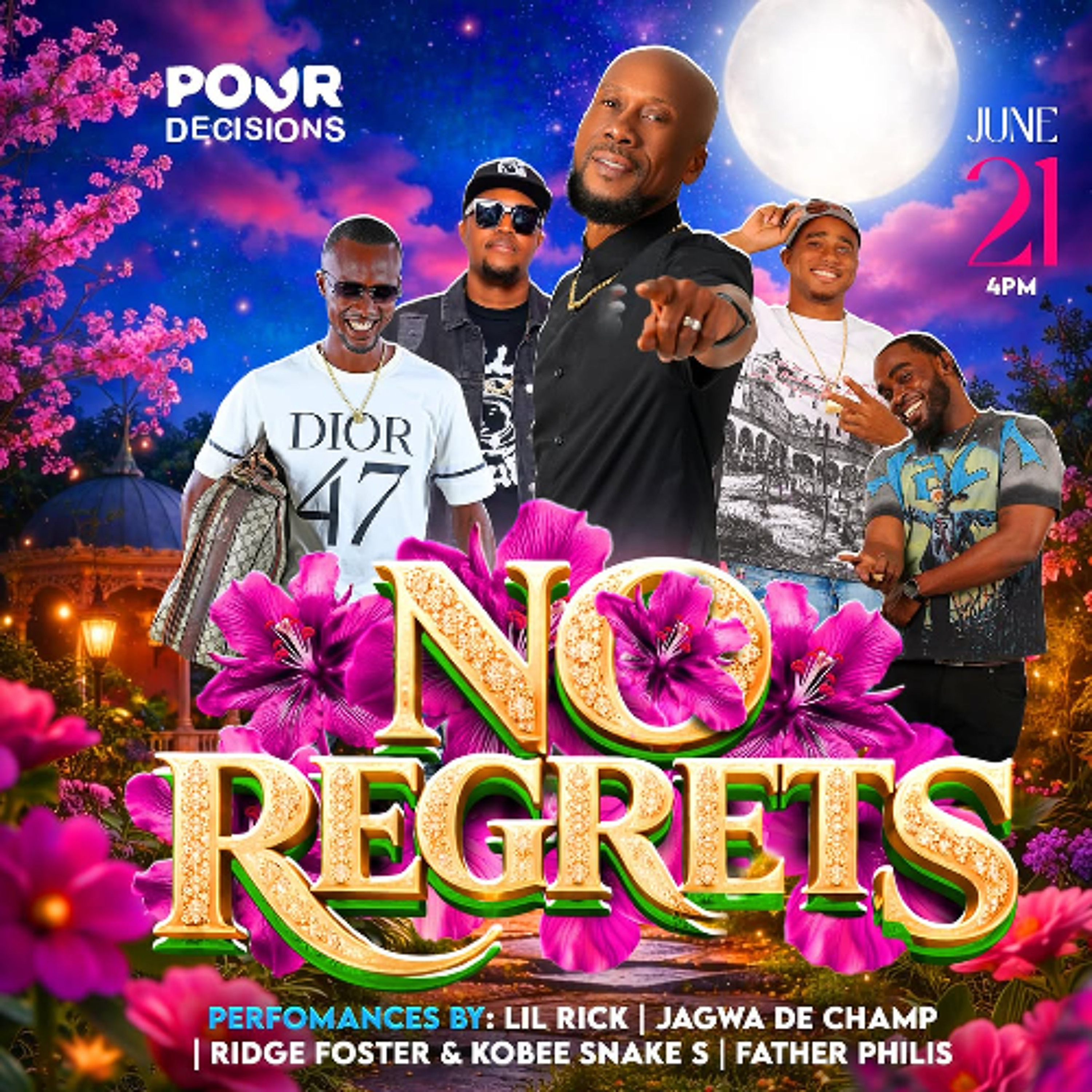 Pour Decisions "No Regrets" Cocktails and Food Bites Inclusive