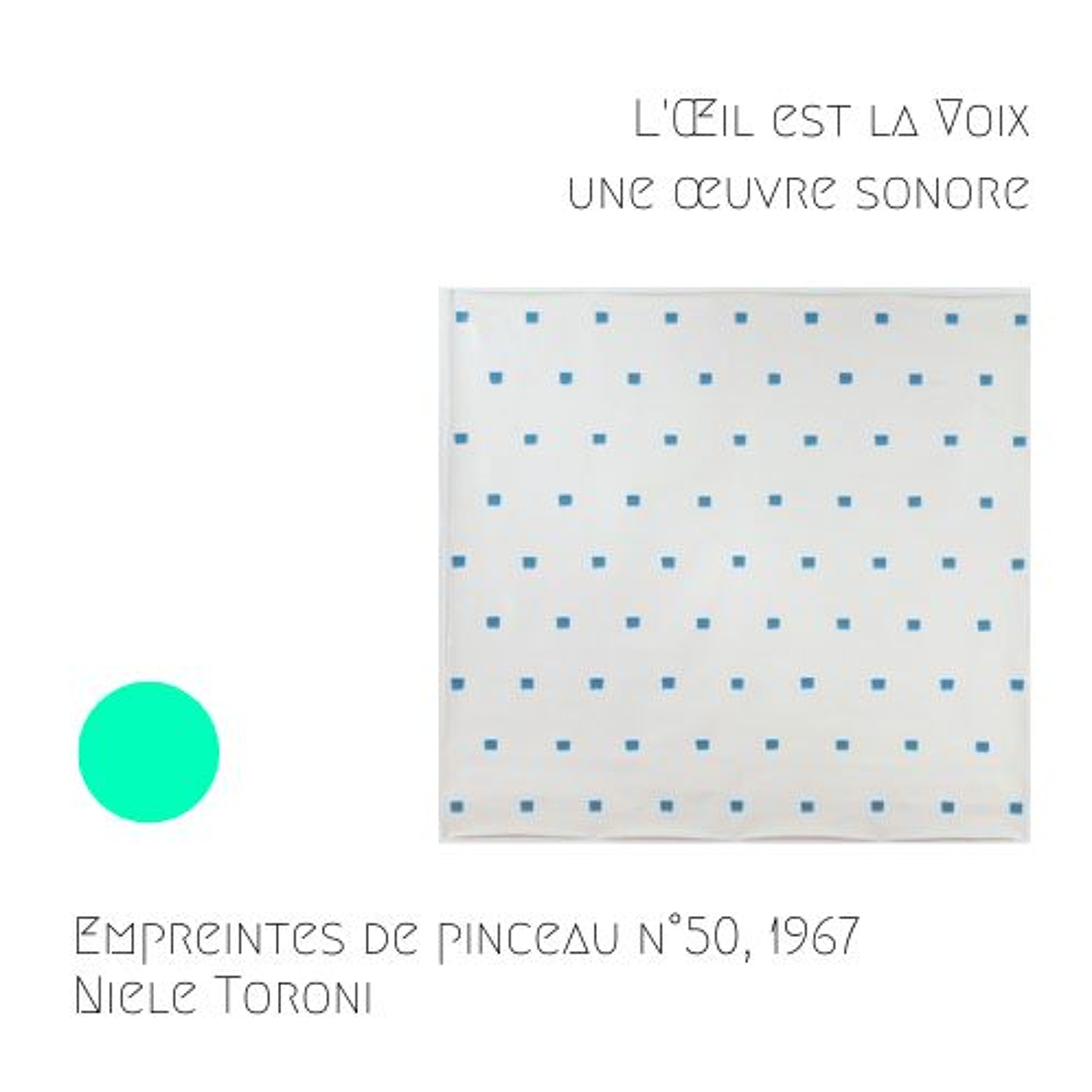 Empreintes de pinceaux No 50, 1967, Niele Toroni