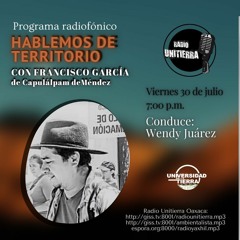 HABLEMOS DE TERRITORIO CON FRANCISCO GARCÍA DE CAPULÁPAM DE MÉNDEZ, OAXACA(1)