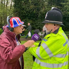Special Sergeant Simon Jesse talks to BBC Essex at the King's Coronation party in Witham