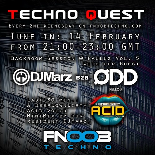 TechnoQuest 2024 - 02 - 14 First Hour DJMarz B2B Odd Felloo
