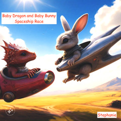 Baby Dragon and Baby Bunny Spaceship Race (Stephanie)
