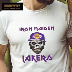 Los Angeles Lakers Iron Maiden Rock Band Music T Shirt