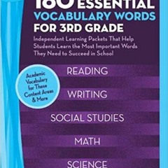[PDF❤️Download✔️ 180 Essential Vocabulary Words for 3rd Grade: Independent Learning Packets That Hel
