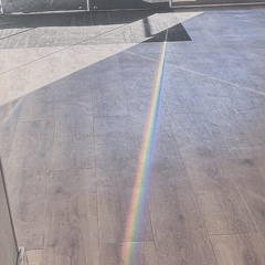 rainbow in koreatown on a sunny day