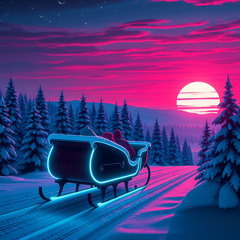 Neon Sleigh Ride