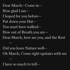 ''Dear March - Come In'' by Emily Dickinson.m4a