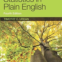 [GET] EBOOK ✔️ Statistics in Plain English by  Timothy C. Urdan EPUB KINDLE PDF EBOOK