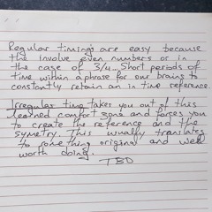 Dear VT (Includes an Irregular Timing tip)