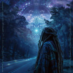 Night road in forest, echo of Spiritual instruments