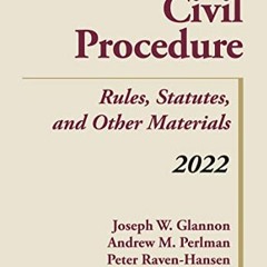 [READ] [PDF EBOOK EPUB KINDLE] Civil Procedure: Rules, Statutes, and Other Materials, 2022 Supplemen