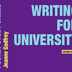 PDF KINDLE DOWNLOAD Writing for University (Pocket Study Skills, 17) full