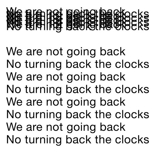 We Are Not Going Back