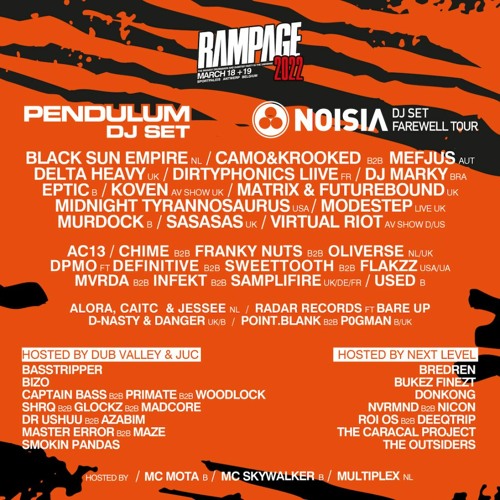 Definitive b2b SweetTooth b2b FuntCase - Rampage 2022 [Tracklist]