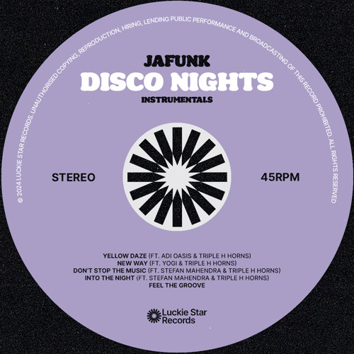 Jafunk DISCO NIGHTS レコード Vinyl - Jafunk - Disco nights - Numbered edition - Diggers Factory