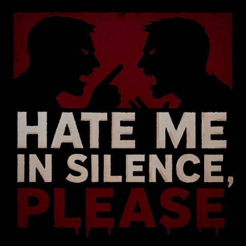 Hate me in silence, please