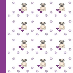 ⚡read❤ Journal: Dog Yoga (Pug Yoga/Purple) 6x9 - DOT JOURNAL - Journal with dot