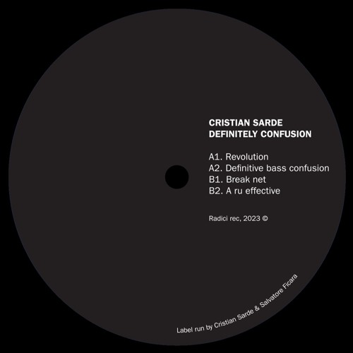 Cristian Sarde - Definitely Confusion // RDC002