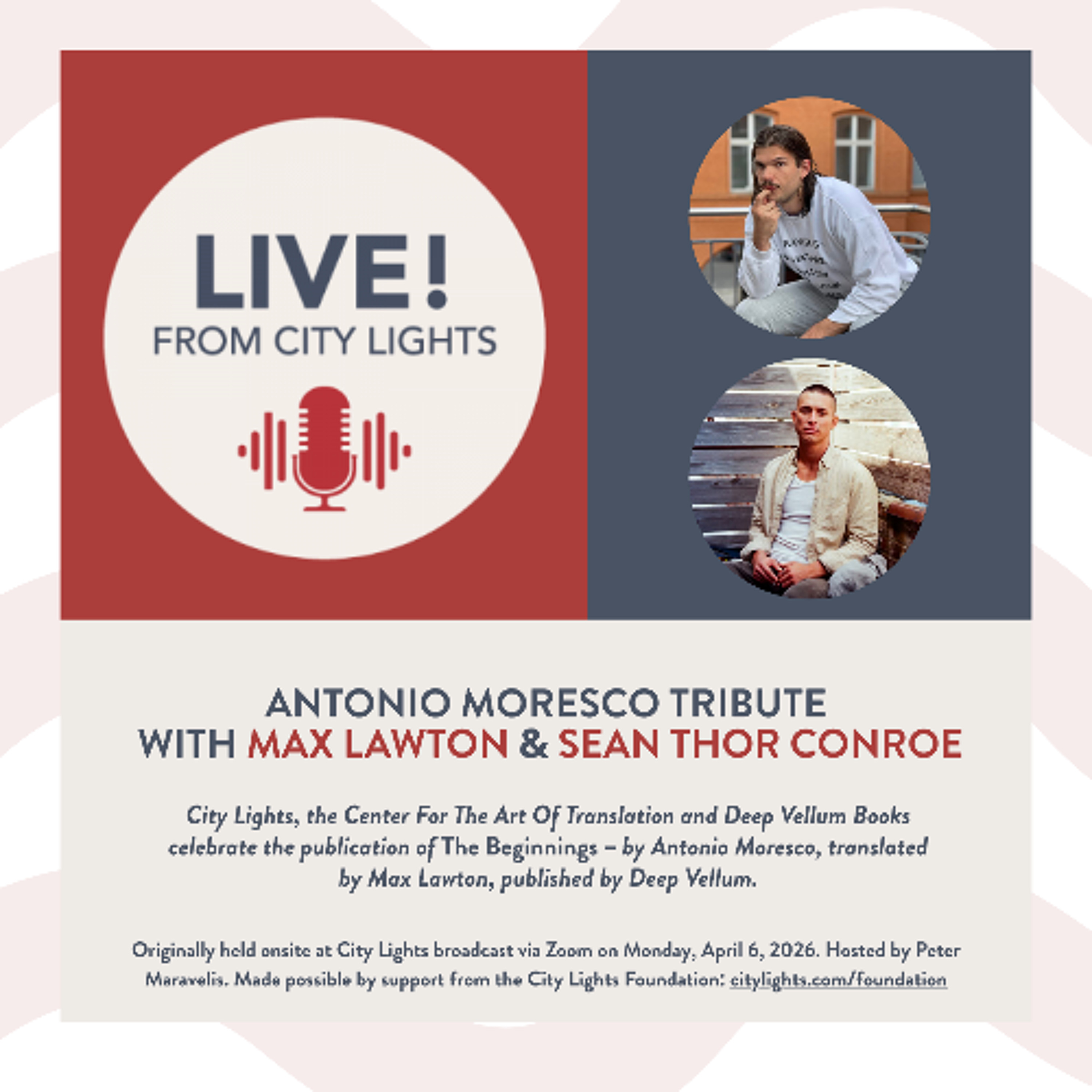 Antonio Moresco tribute with Max Lawton & Sean Thor Conroe episode artwork