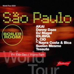IDLIBRA | Boiler Room: São Paulo