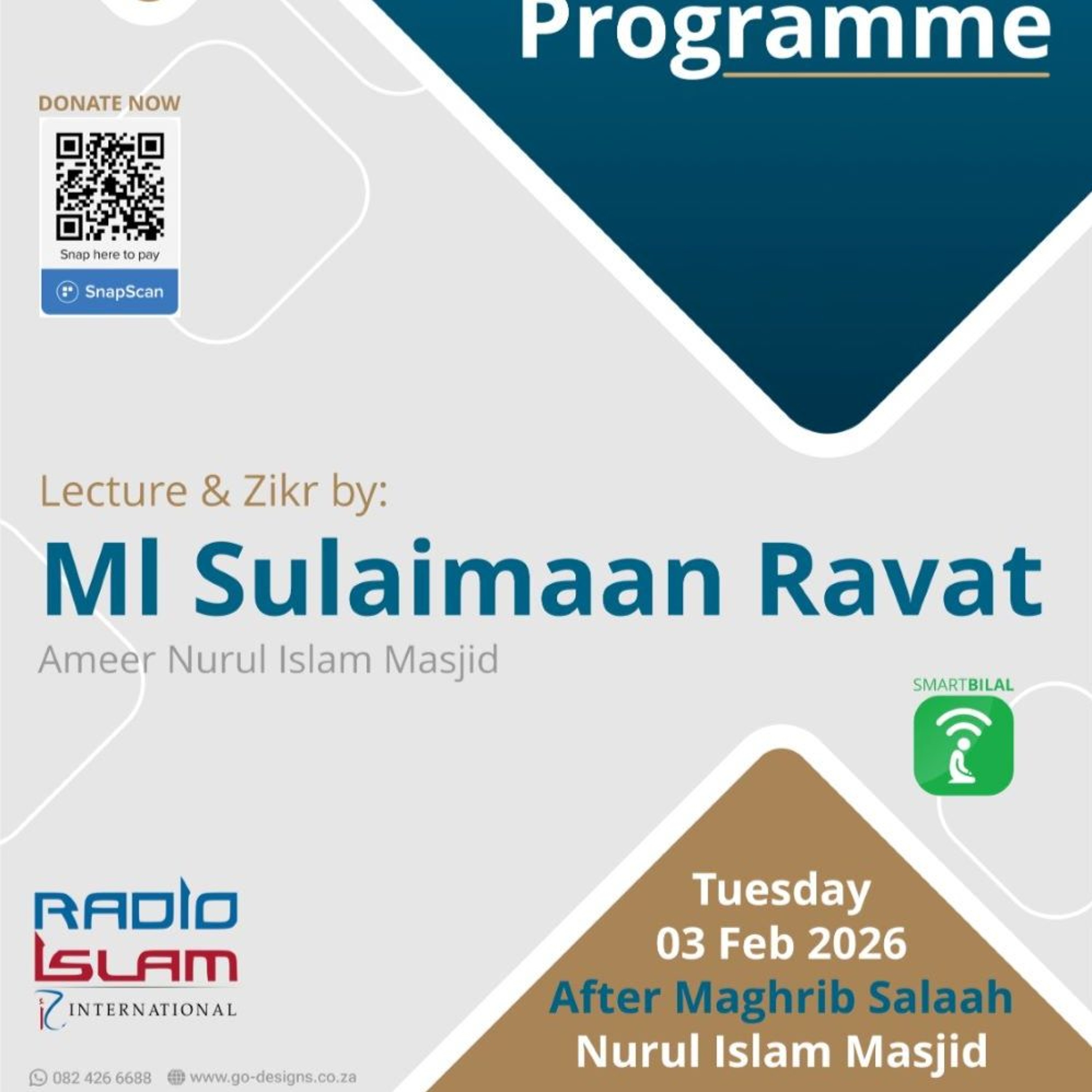 15th Shabaan programme:Lecture & Zikr:Ml Sulaimaan Ravat