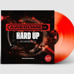 SCR027 AWESOME 3 - HARD UP - 30TH ANIVERSARY RED VINYL EP