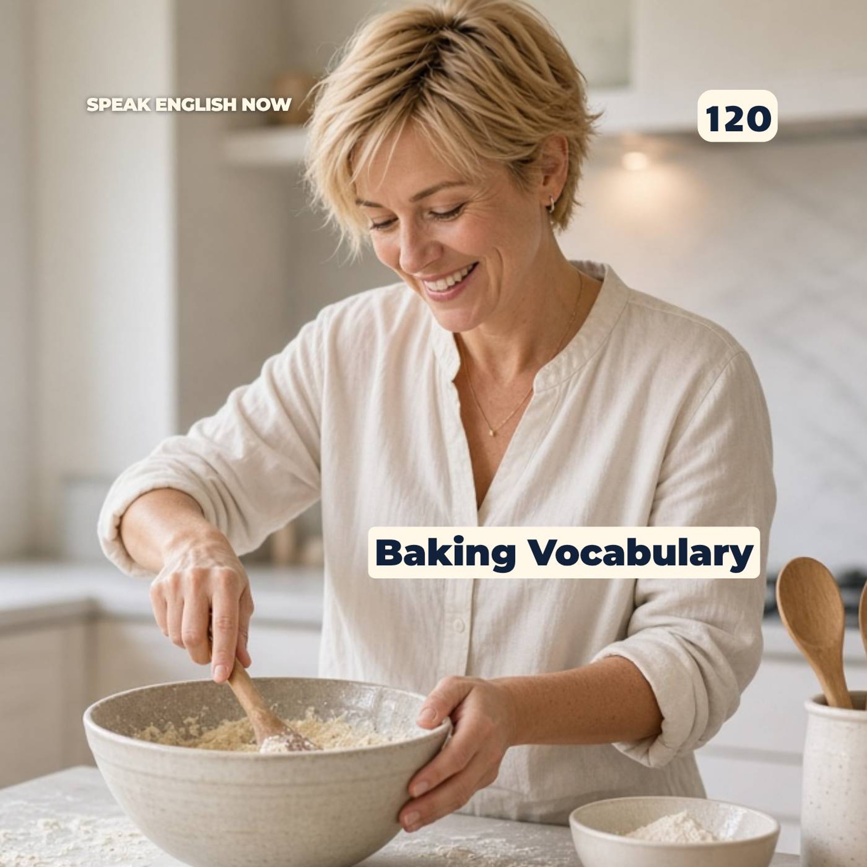 #120 Baking cooking vocabulary in English episode artwork