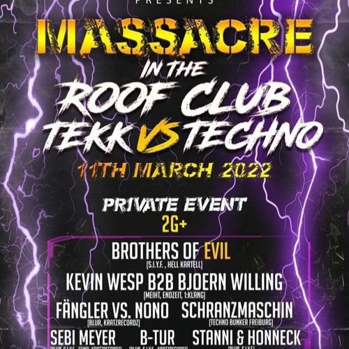 MASSACRE IN THE ROOF CLUB // BLUR EVENTS // TEKK VS TECHNO // ROOF 175, MAINZ // 11.03.22 (FREE DL)