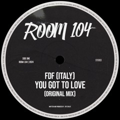 [ RM070 ] FDF (Italy) - You Got To Love - Original Mix [ Room 104 ]