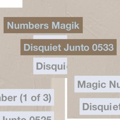 Numbers Magik - disquiet0533