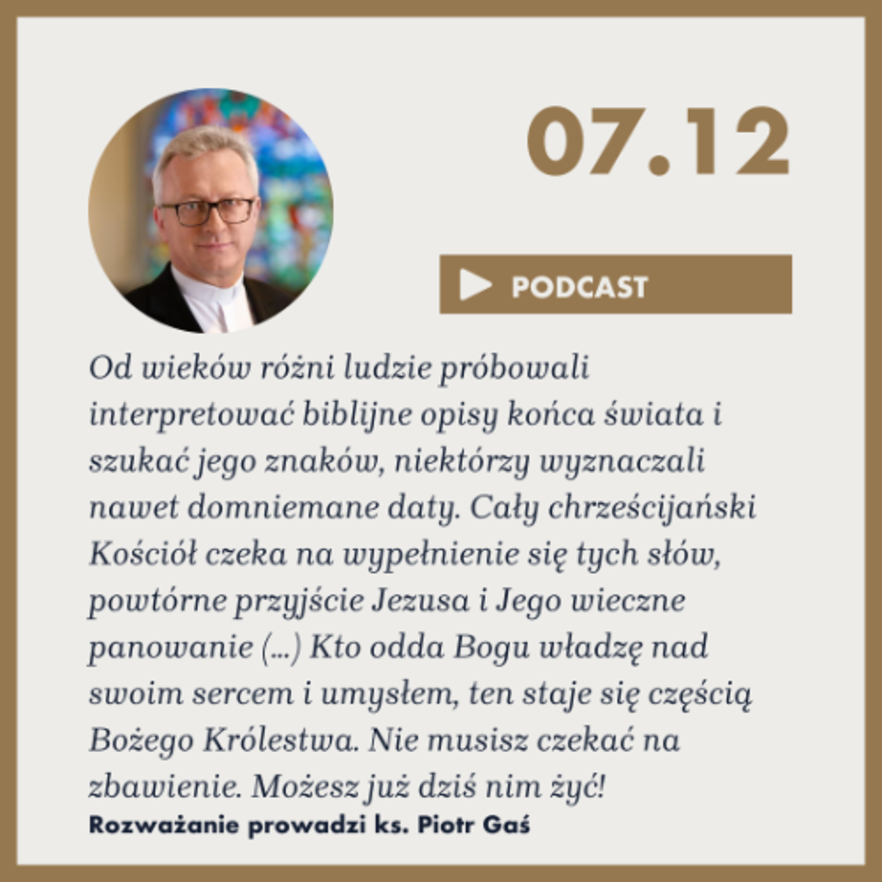 Niedziela ze Słowem, rozważanie z nabożeństwa z 7 grudnia 2025r episode artwork