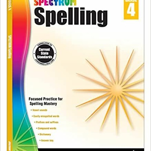 Stream READ PDF Spectrum Spelling Workbook Grade 4, Grammar and
