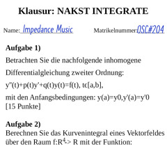 Solve the second-order non-homogeneous differential equation using Fourier transforms (OSC #204 - Nakst Integrate)