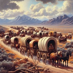 Wagon Train on the Oregon Trail