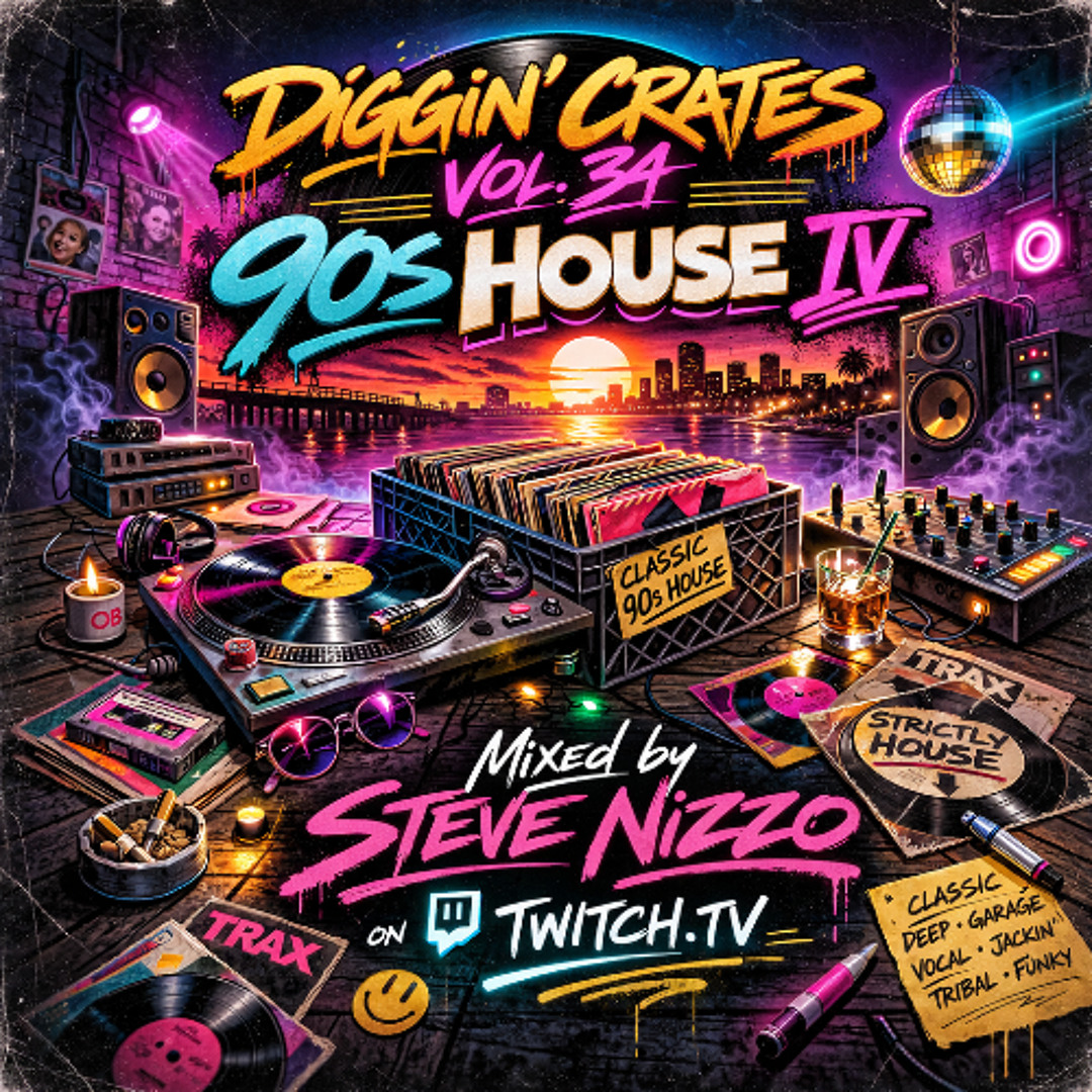 Stream Diggin' Crates Vol 34 - 90s House IV 🏠🎵 by SteveNizzo