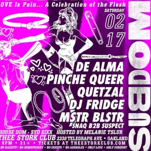 SUBDOM 2/17/24 @ THE STORK CLUB