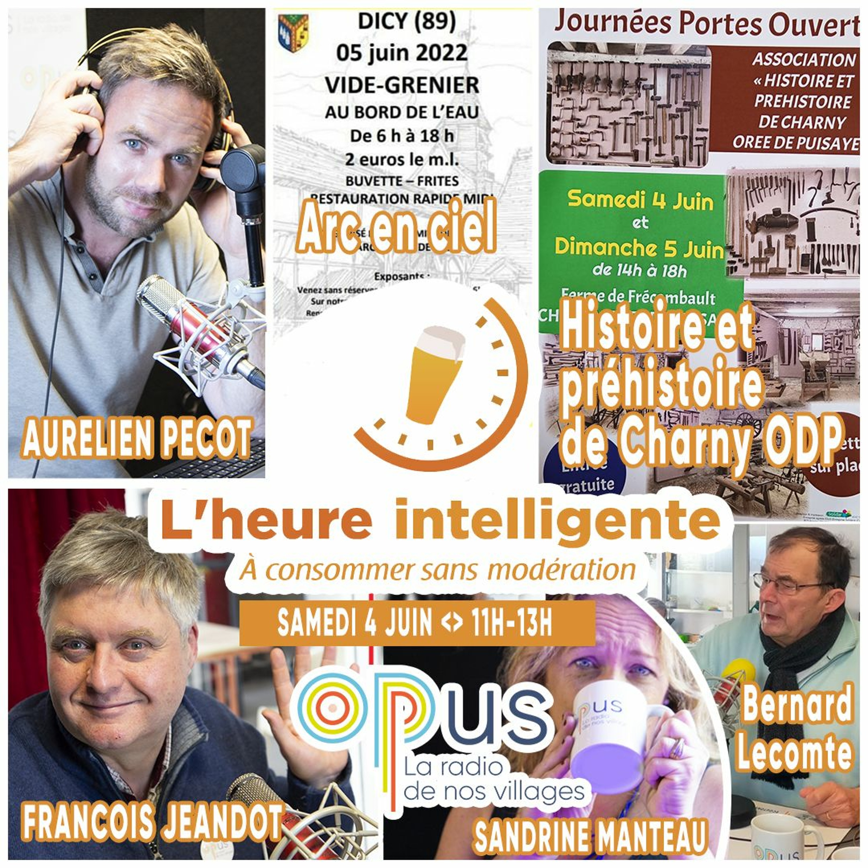 <> L'heure intelligente EM36 <> SAMEDI 4/06/22 <> Arc en ciel, Histoire et Préhistoire de Charny...