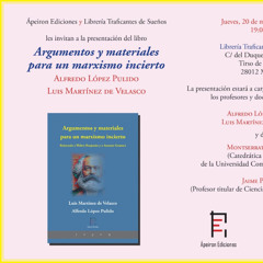Presentación del libro  Argumentos y materiales para un marxismo incierto