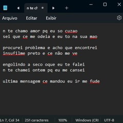 eu nao queria me preocupar tanto assim pra começo de conversa