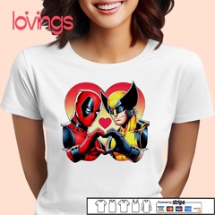 Marvel Deadpool and Wolverine besties in love shirt