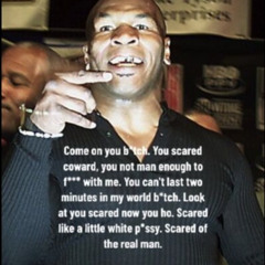 You scared lil coward